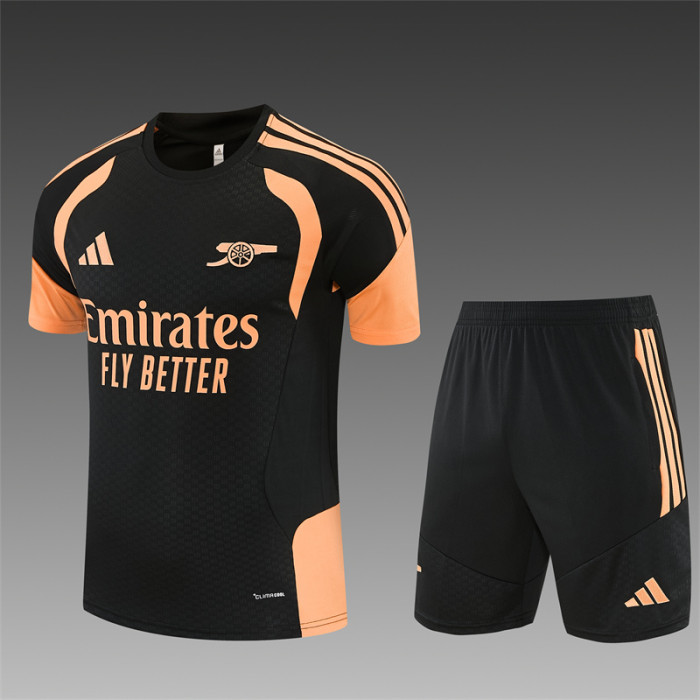 26/27 Arsenal Short Sleeve Training Adult Set Black