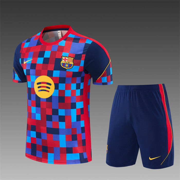 26/27 Barcelona short sleeved adult training uniform in red and blue