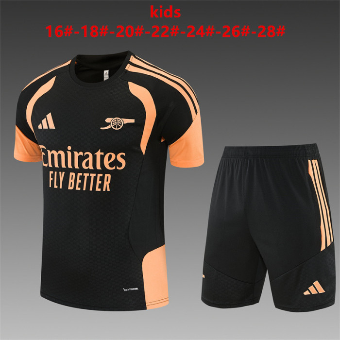 26/27 Arsenal children's short sleeved training uniform black