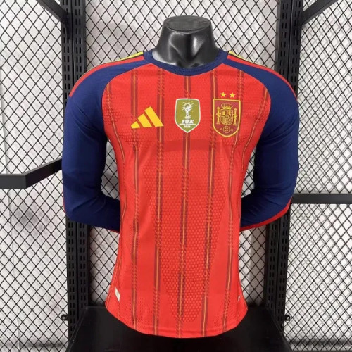 2026 Spain FIFA World Cup champion home Player Version  long sleeves