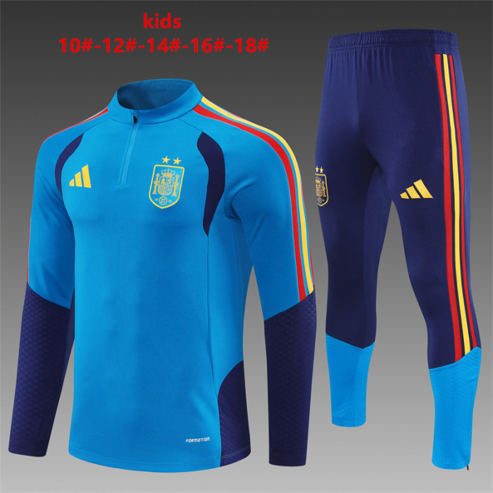 25/26 Spain kids training suit Royal Blue