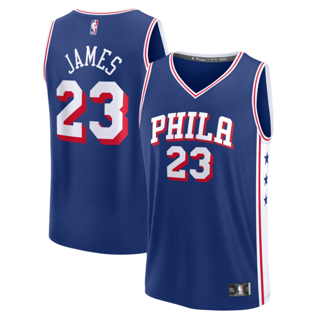 NBA 76ers No. 23 James jersey