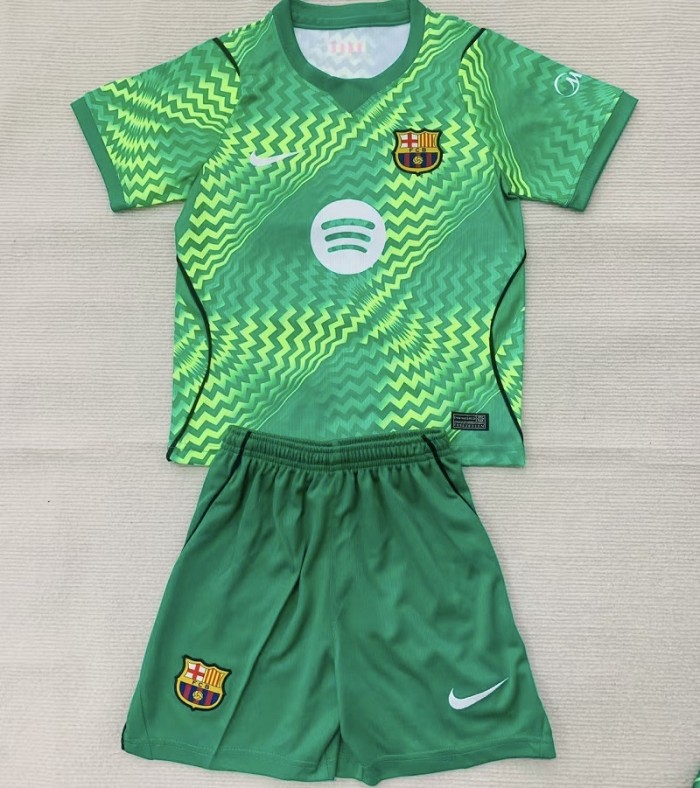 26/27 Barcelona kids kit goalkeeper green