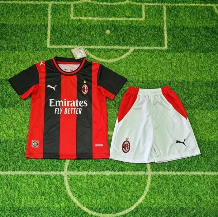 26/27 AC milan home kids kit