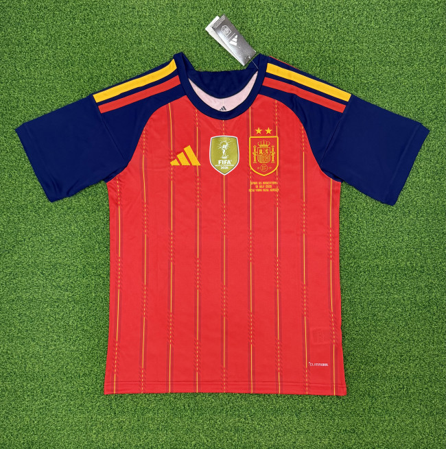 2026 Spain home FIFA World Cup champion home football shirt
