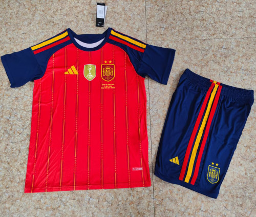 2026 Spain FIFA World Cup champion home kids kit