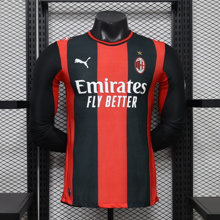26/27  AC milan home Player Version long sleeves