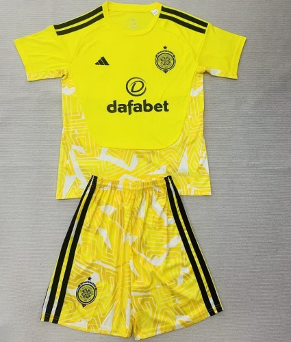 26/27 Celtic goalkeeper adult kit yellow