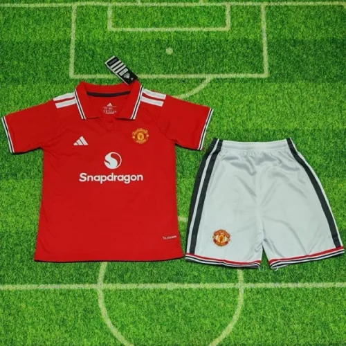26/27 Manchester United home kids kit