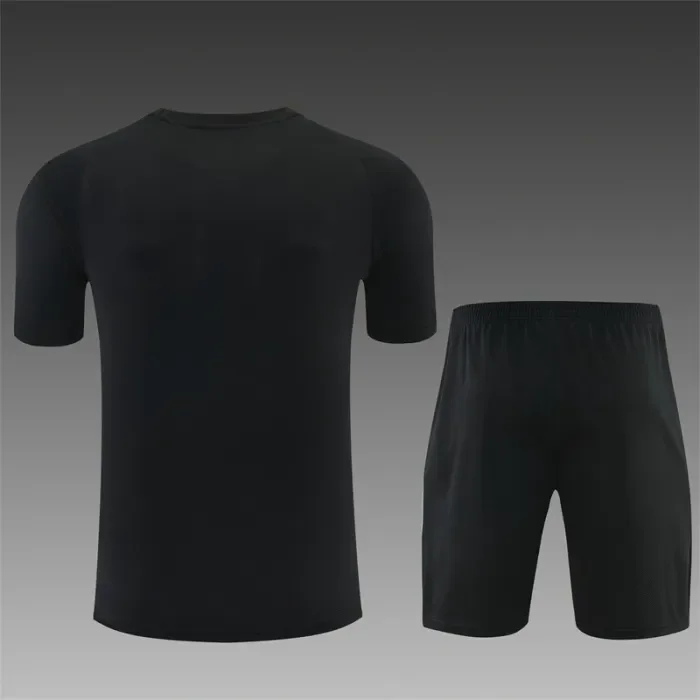 26/27 Atletico Madrid kids short -sleeved training suit black