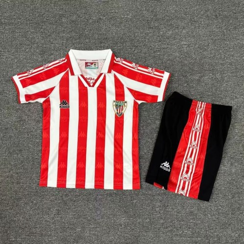 Retro 95/97 Athletic Bilbao home kids kit