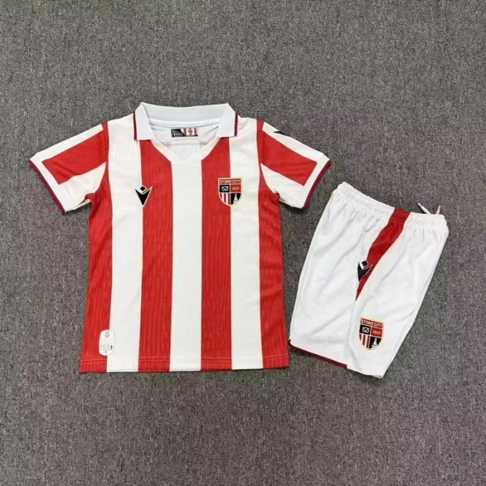 26/27 Stoke City home kids kit