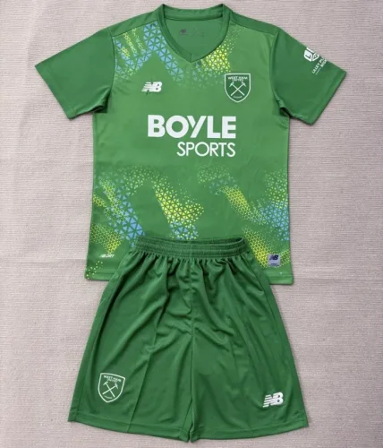 26/27 West Ham United goalkeeper kids kit green
