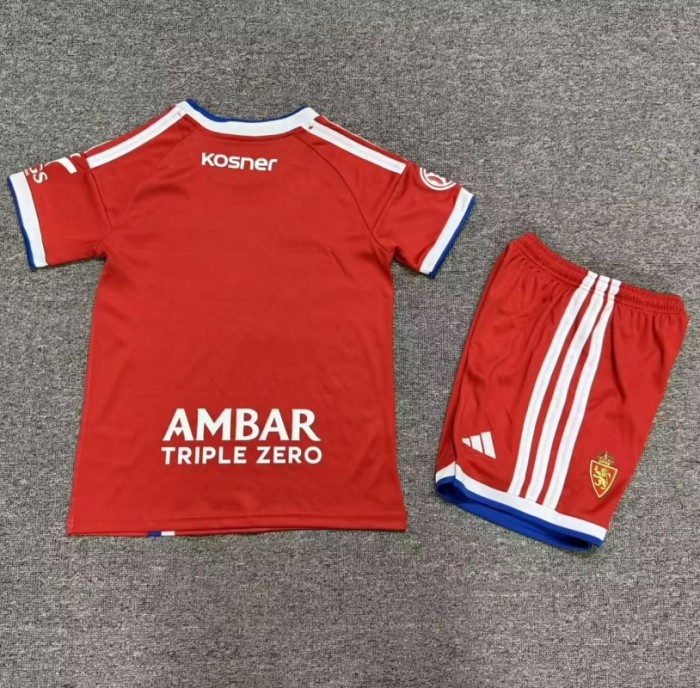 26/27 Real Zaragoza home kids kit