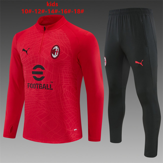 26/27 AC Milan kids training suit red