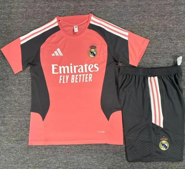 26/27 Real Madrid kids Short sleeve training suit red