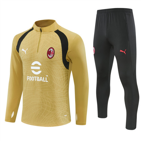 26/27 AC Milan Kids Track Suit Long sleeve Golden