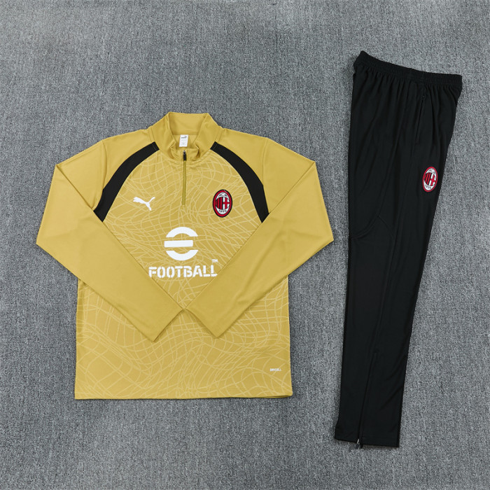 26/27 AC Milan Kids Track Suit Long sleeve Golden