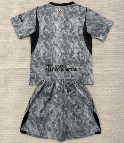 26/27 Barcelona Goalkeeper kids kit grey
