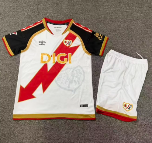 26/27 Rayo Vallecano home kids kit