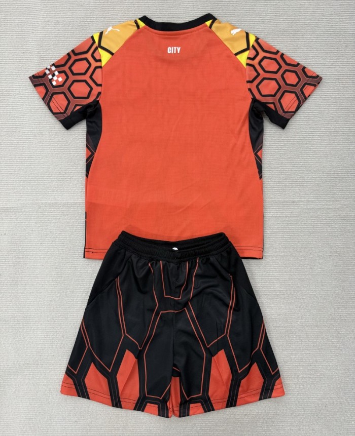 26/27 Manchester City goalkeeper kids kit Purple Orange