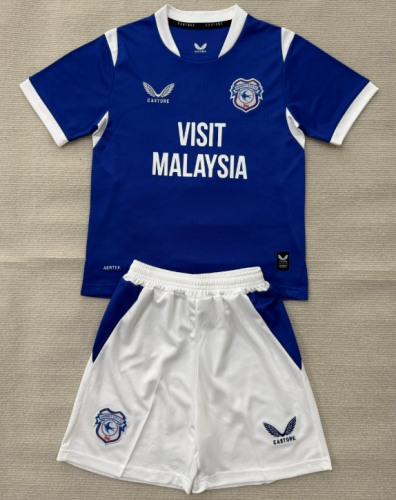 26/27 Cardiff City home kids kit