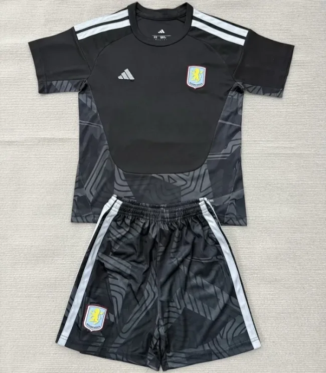 26/27 Aston Villa goalkeeper kids kit black