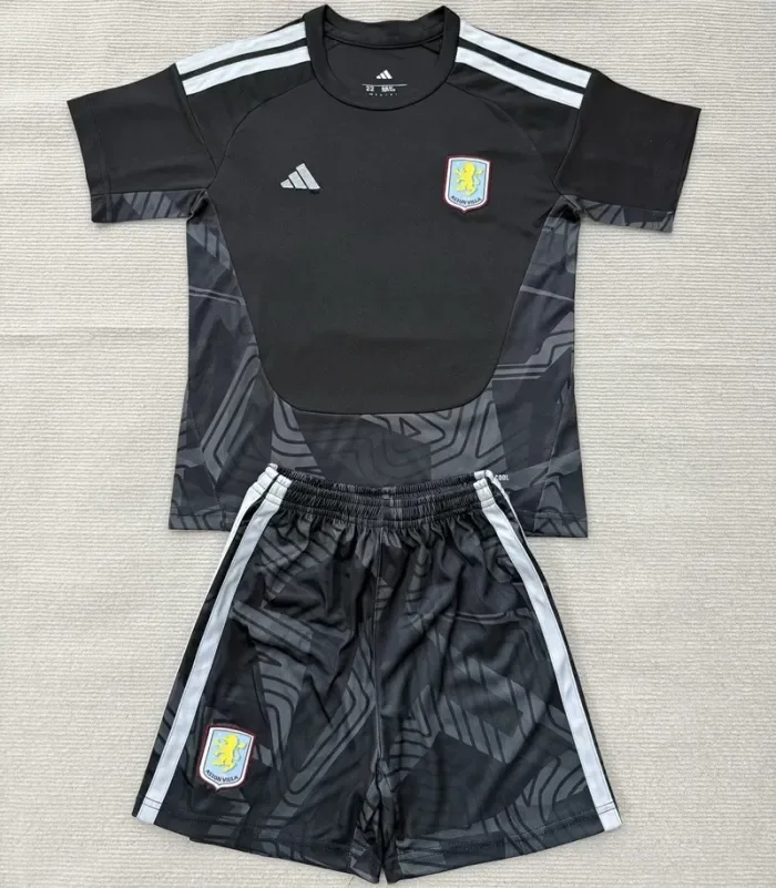 26/27 Aston Villa goalkeeper kids kit black