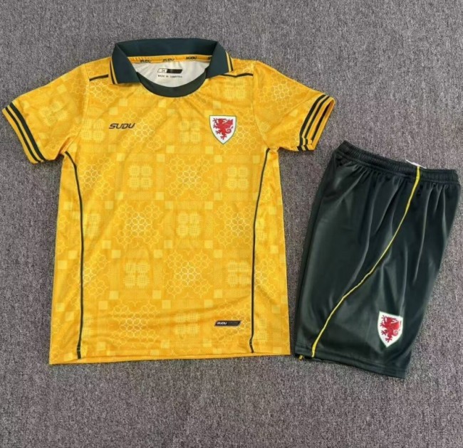 26/28 Wales away kids kit