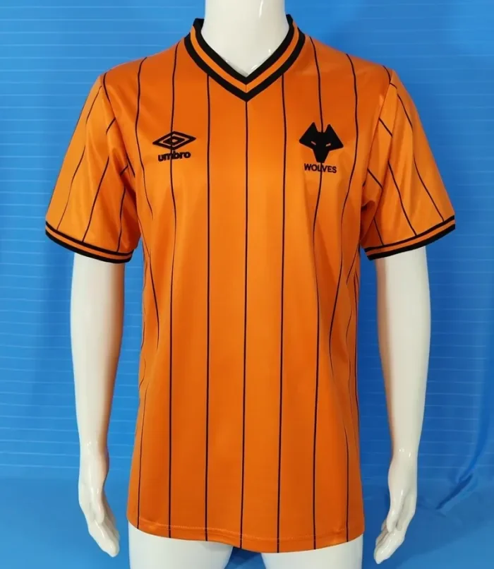 Retro 85/86 Wolverhampton Wanderers home football jersey