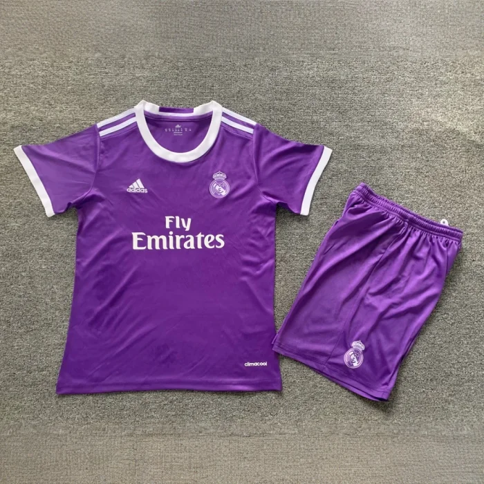 16/17 Retro Real Madrid Away kids kit