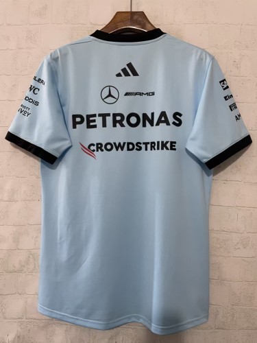 Mercedes F1 2026 V-Neck Driver Tee Light Blue