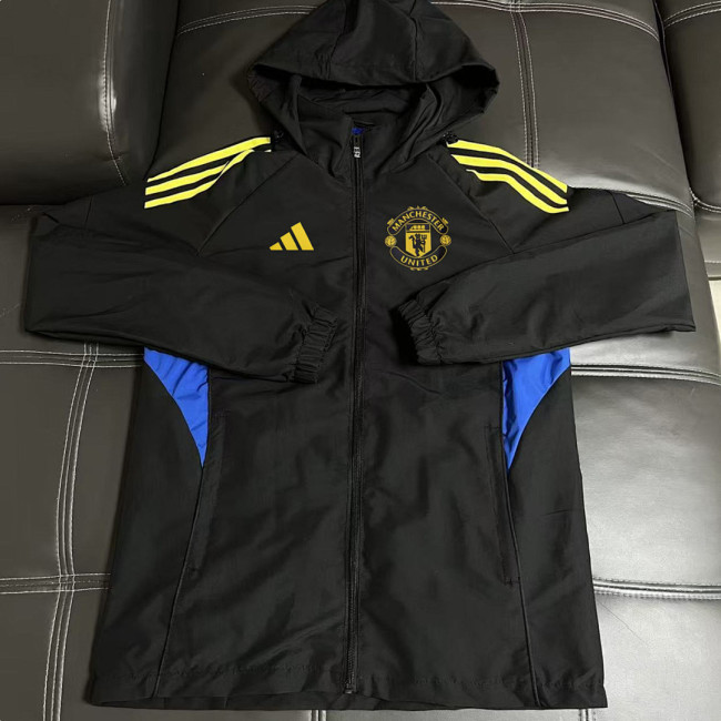 Retro Manchester United Windbreaker Black
