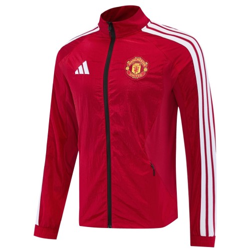 26/27 Manchester United Adult Windbreaker Track Jacket red