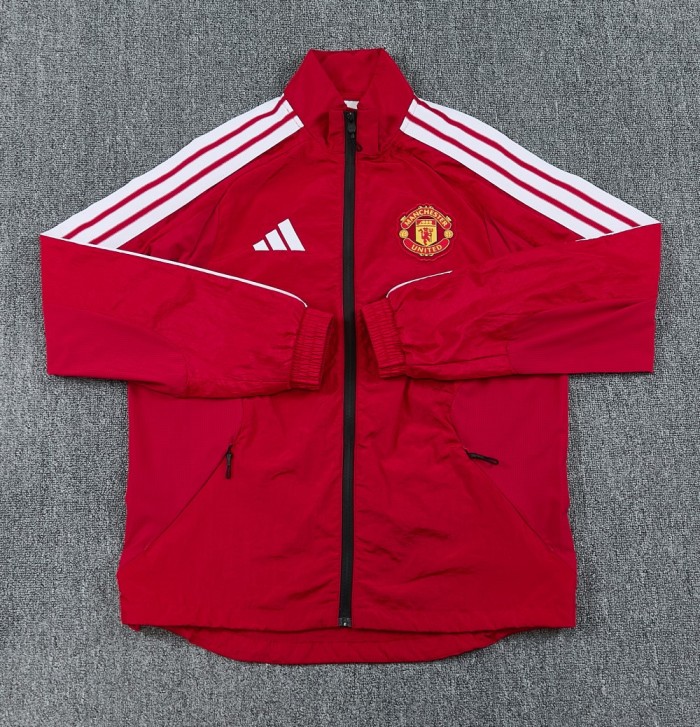 26/27 Manchester United Adult Windbreaker Track Jacket red