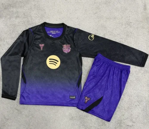 26/27 Barcelona away kids kit long sleeves