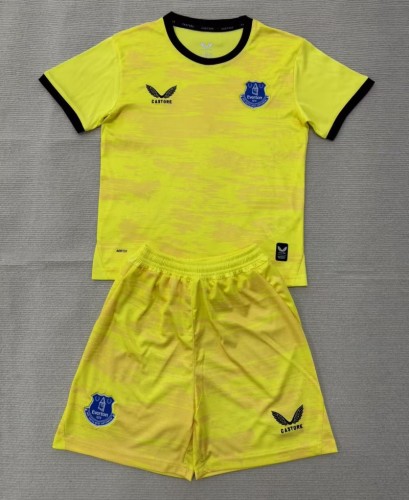 26/27 Everton goalkeeper kids kit green yellow
