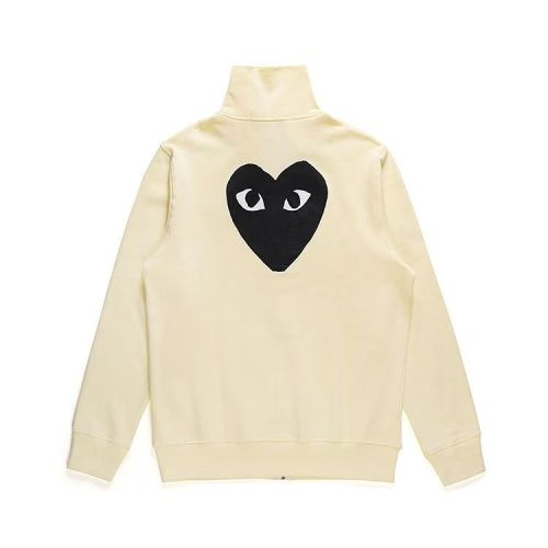 Big Heart Back Print Zip Up Track Jacket