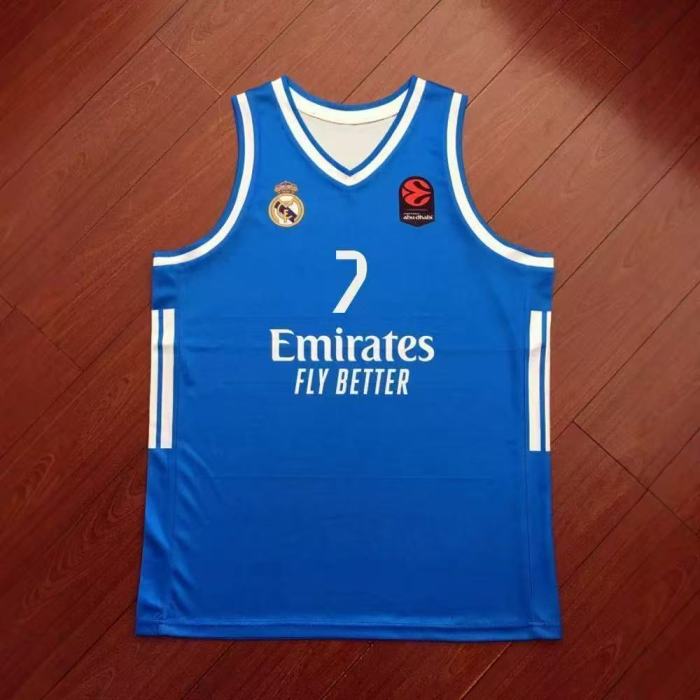 25/26 Real Madrid Basketball Jersey #7 Campazzo #23 LLULL EuroLeague