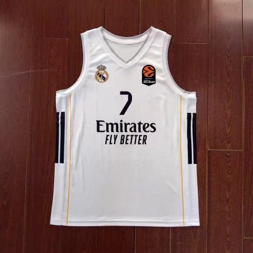 25/26 Real Madrid Basketball Jersey #7 Campazzo #23 LLULL EuroLeague