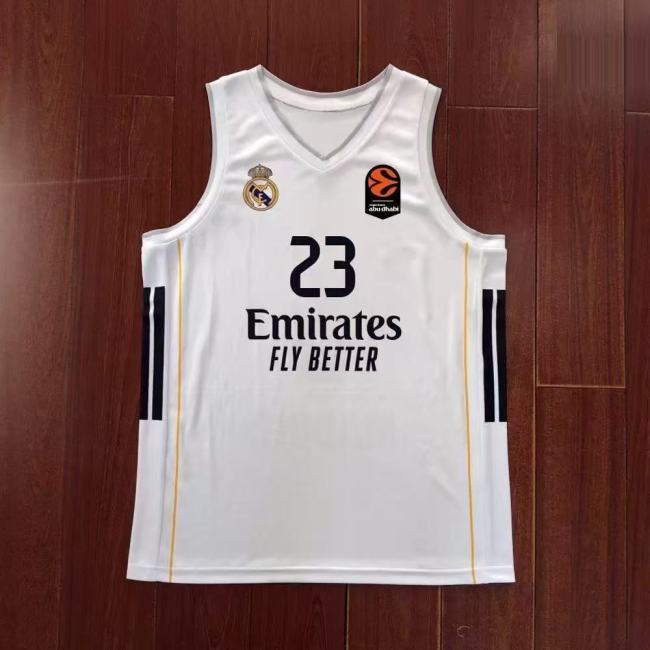25/26 Real Madrid Basketball Jersey #7 Campazzo #23 LLULL EuroLeague