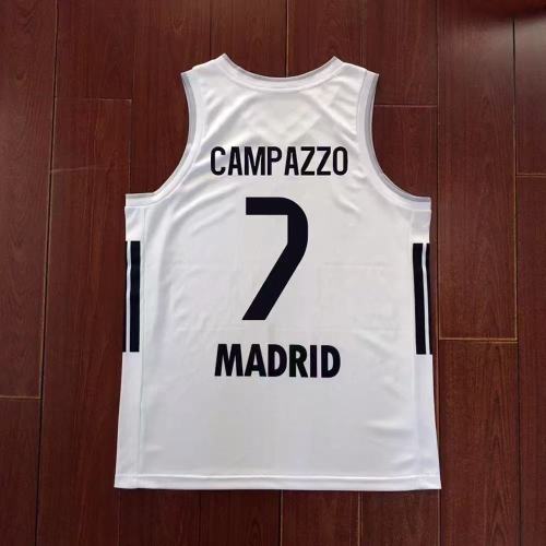 25/26 Real Madrid Basketball Jersey #7 Campazzo #23 LLULL EuroLeague
