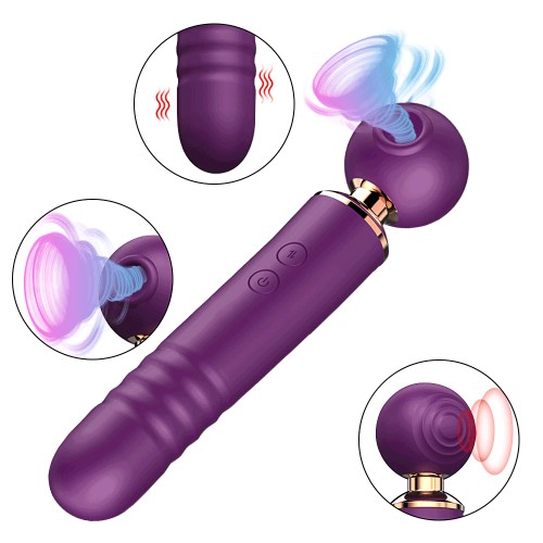 Cute Pier - 2 In 1 Powerful Clitoris Vibrators Magic Wand Av Massager