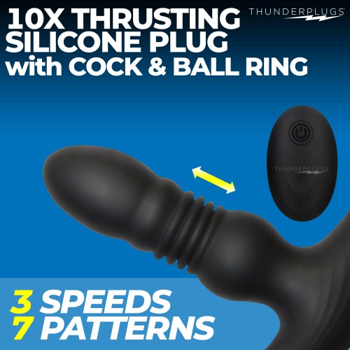 Remote Control Male Prostate Vibe Anal Plug With Penis Ring