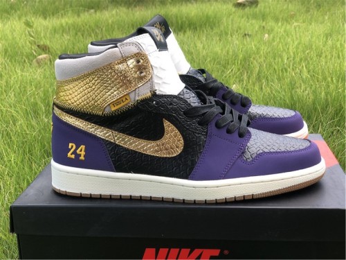 Annareps Great quality Air Jordan 1 Laker Free shipping