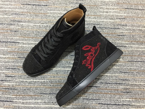 Annareps Great quality Men C*hristian L*ouboutin Louis Rhinestone Top Sneaker Free shipping