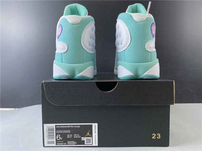 Annareps Great quality Air Jordan 13 Aurora Green GS Free shipping