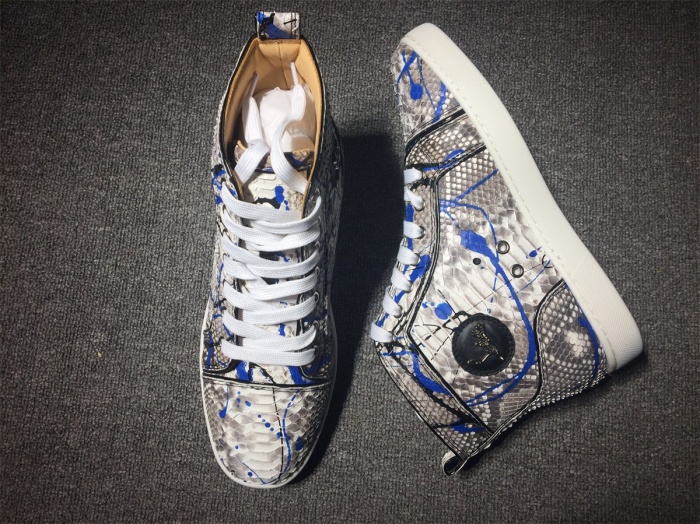 Annareps Great quality C*ristian L*uboutin Python Sneaker Free shipping