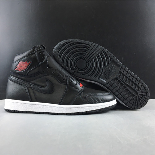 Annareps Great quality Air Jordan 1 “Black Satin” 555088-060 Free shipping