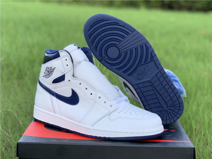 Annareps Great quality Air Jordan 1 OG Retro High “Metallic Navy” 555088-106 Free shipping